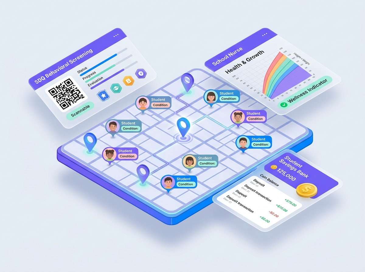 Student Care GIS Map, SDQ, Health & Savings